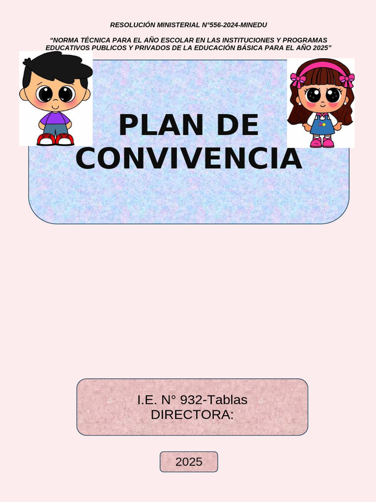 Plan de Convivencia Escolar 2025 | PDF | Violencia | Comunidad