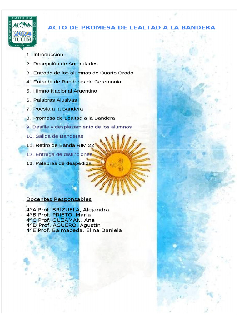 Promesa de Lealtad a la Bandera 2024 | PDF