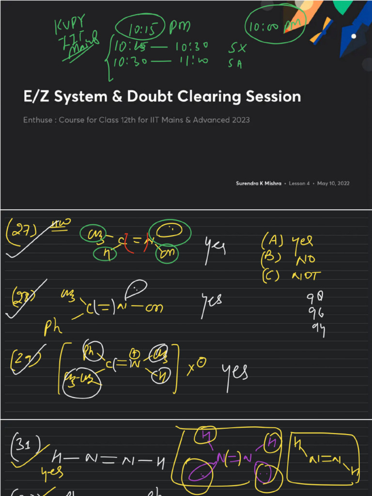 EZ System Doubt Clearing Session With Anno | PDF