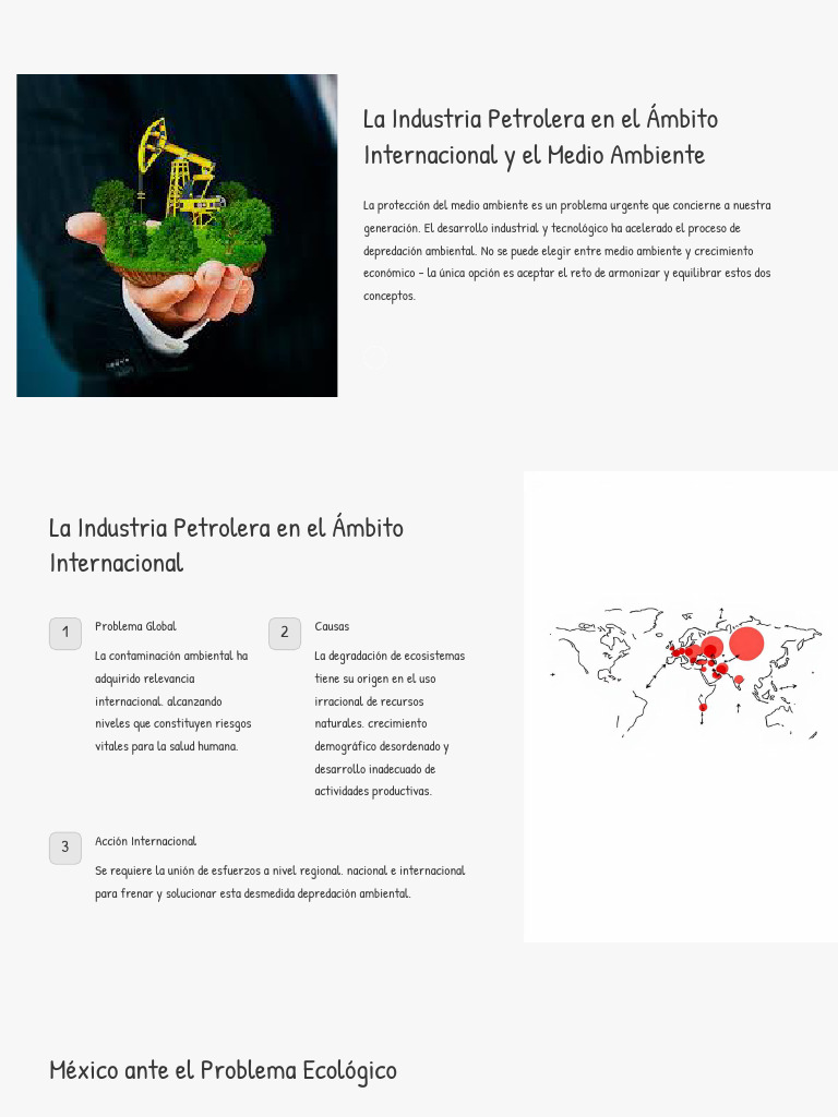 La Industria Petrolera en El Ambito Internacional y El Medio Ambiente ...