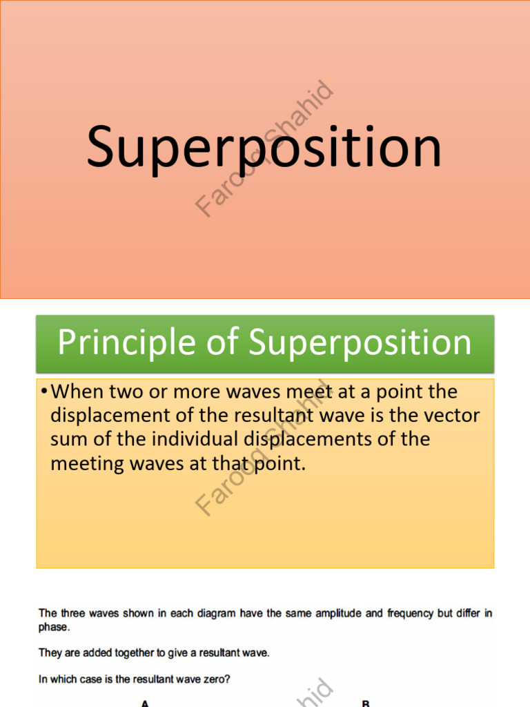 Understanding Wave Superposition and Interference | PDF | Waves ...