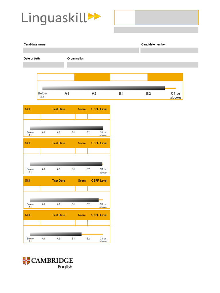 Linguaskill Test Results for Arthur Silva | PDF | Psycholinguistics ...