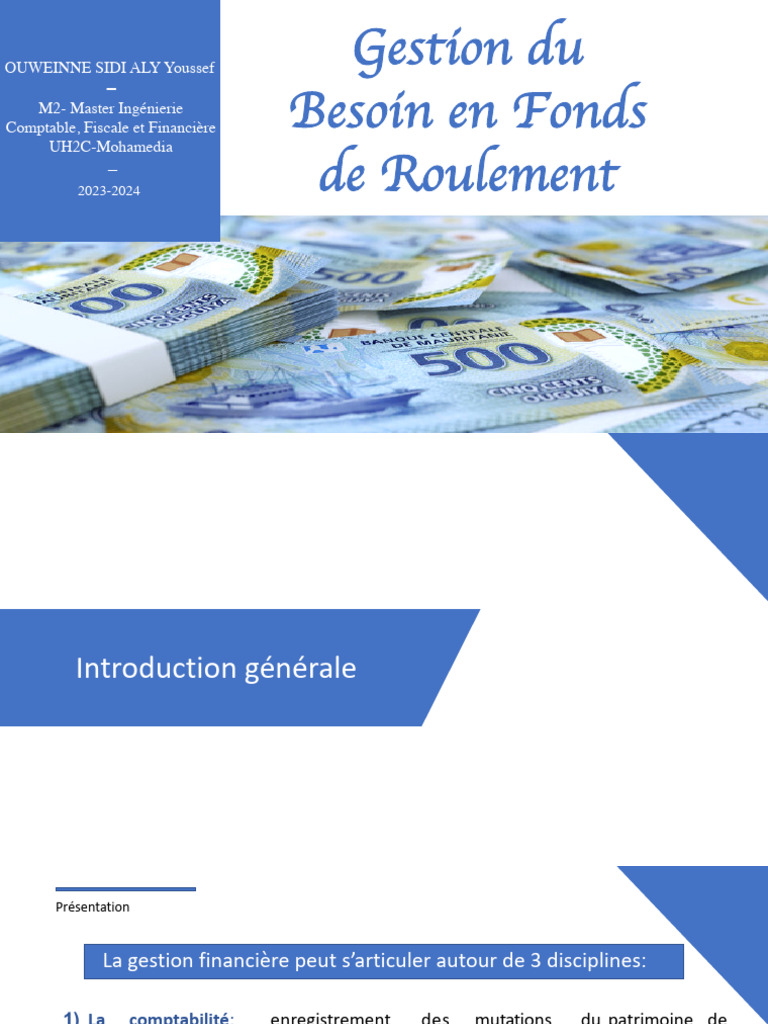 Gestion du Besoin en Fonds de Roulement | PDF | Fonds de roulement ...