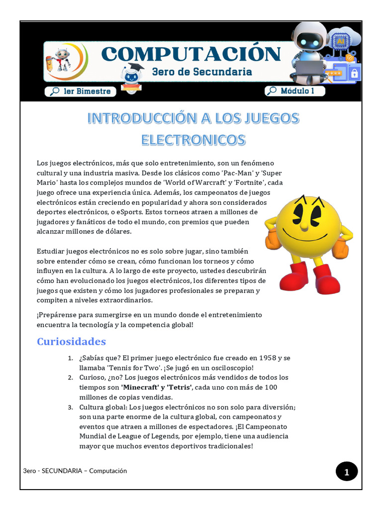 Explorando Juegos Electrónicos en Secundaria | PDF