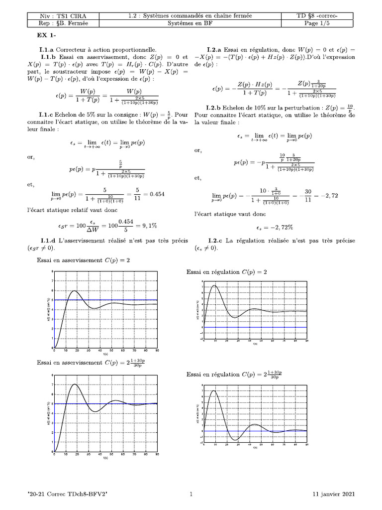 Exercice 4 PID Correction | PDF
