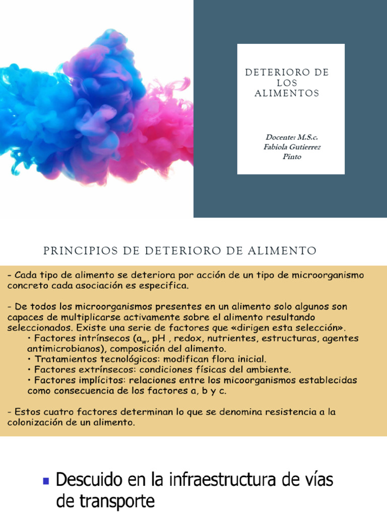Deterioro y Microbiología de Alimentos | PDF | Vegetales | Alimentos