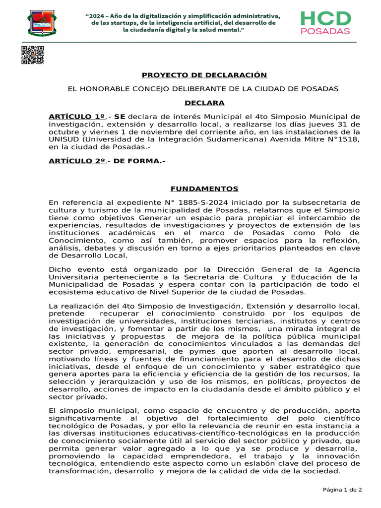 Simposio Municipal de Investigación 2023 | PDF | Conocimiento ...
