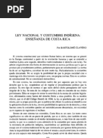 Clavero - 1998 - Ley nacional y costumbre indígena enseñanza de Co
