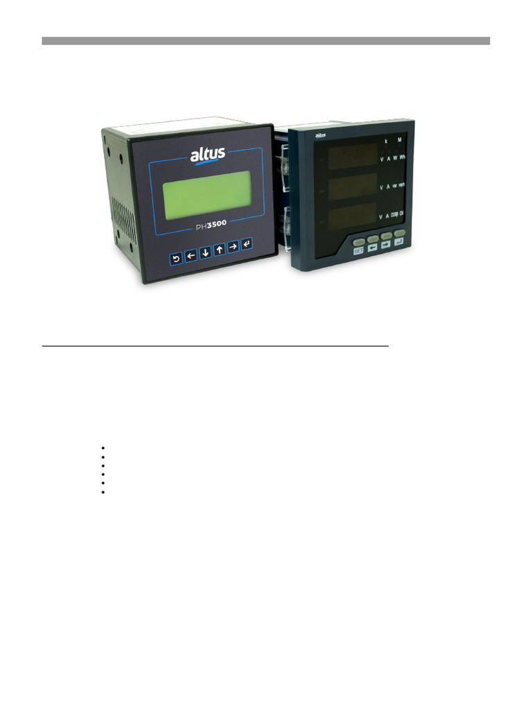 Multifunction Power Meter Overview | PDF | Ac Power | Bit Rate