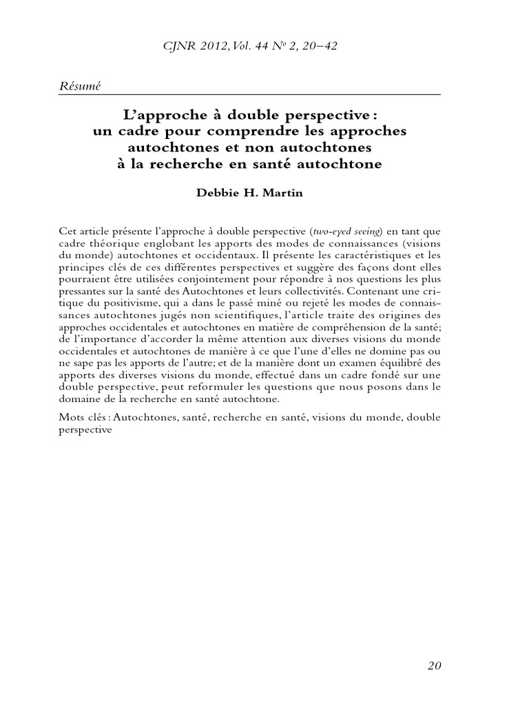 Two-Eyed Seeing in Indigenous Health Research | PDF | Positivism ...