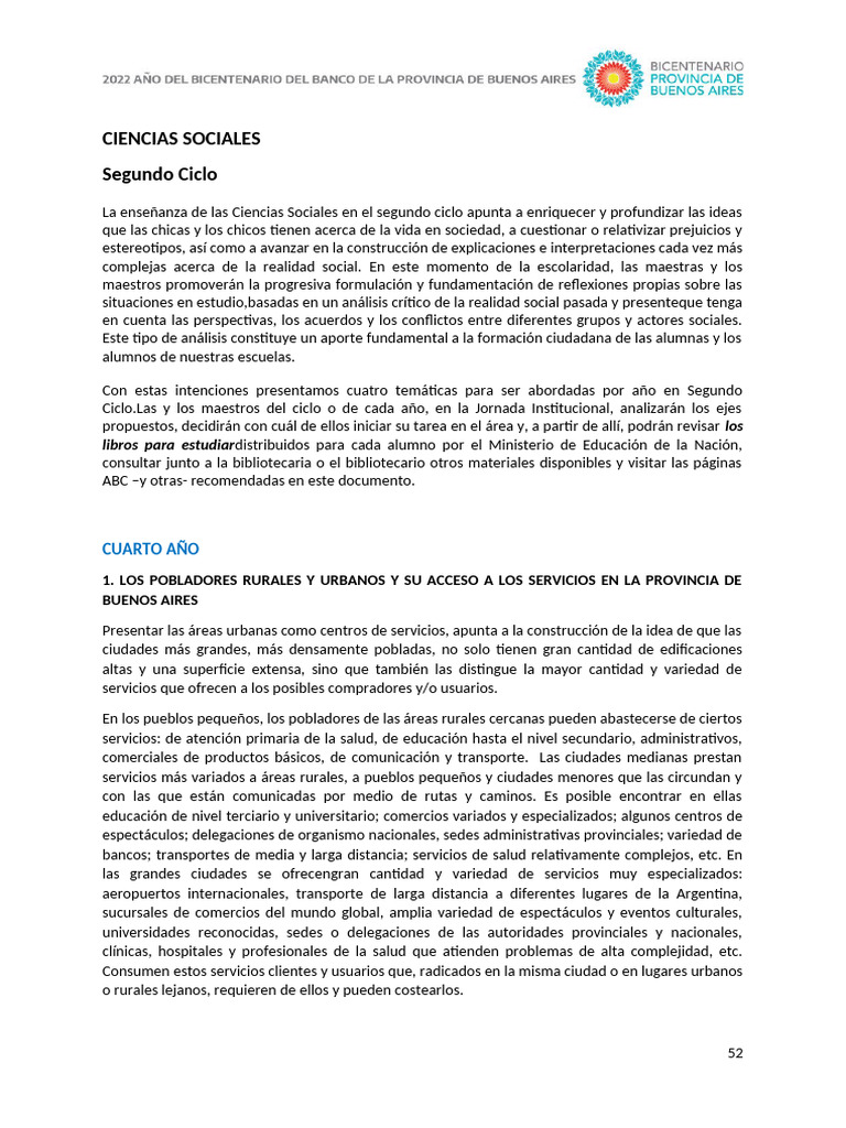 Enseñanza de Ciencias Sociales en 4° Año | PDF | Argentina | Nueva españa