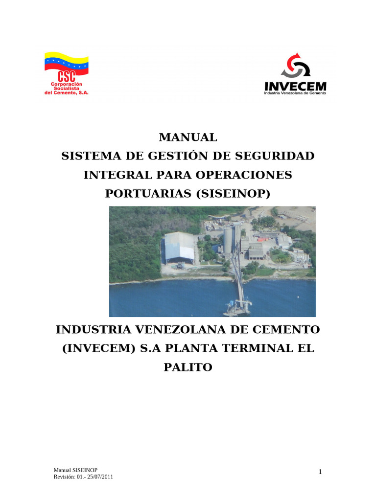 Manual de Seguridad SISEINOP INVECEM | PDF | Seguridad y salud ...