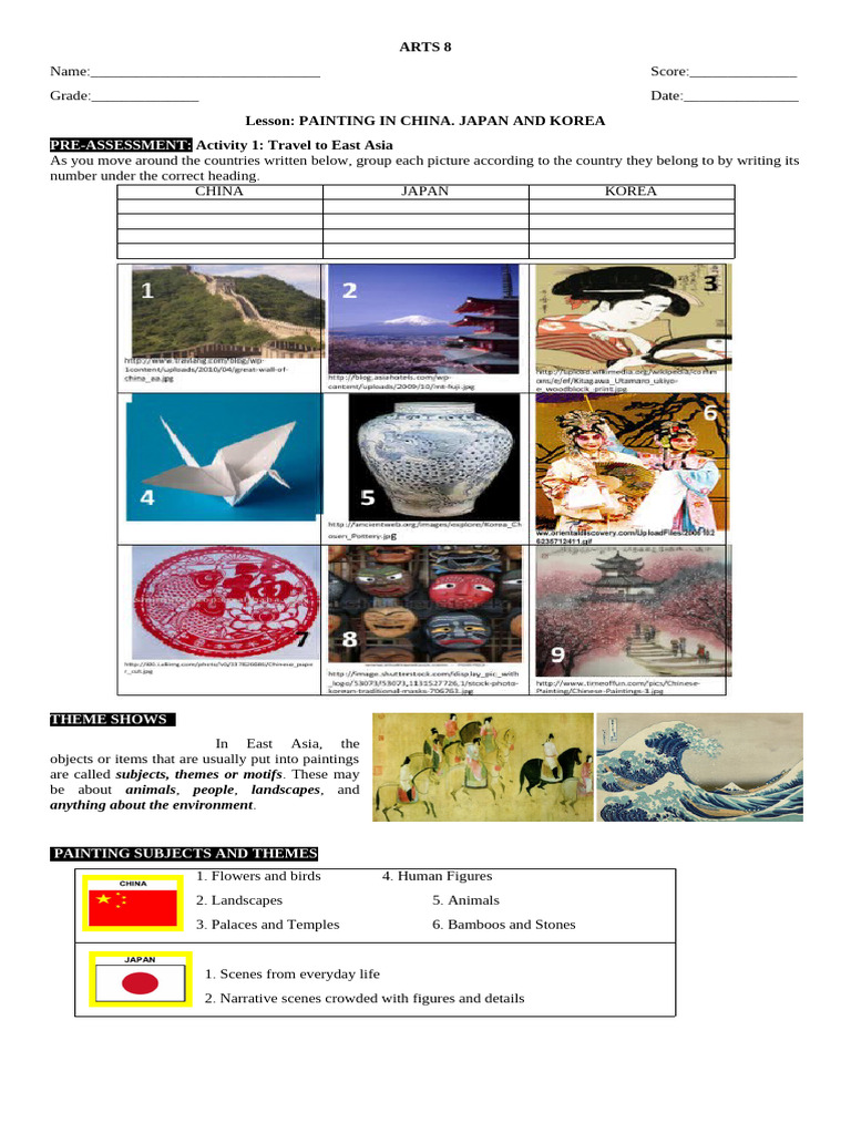 Arts 8 | PDF | Paintings | East Asia