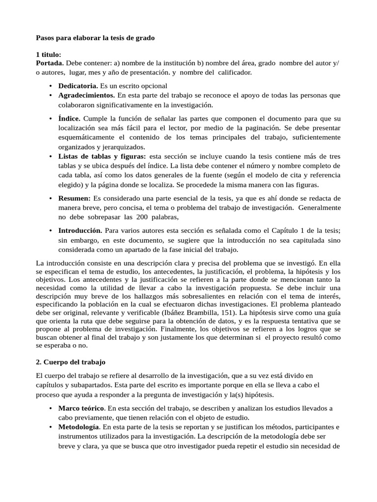 Guía para elaborar una tesis de grado | PDF | Hipótesis | Science