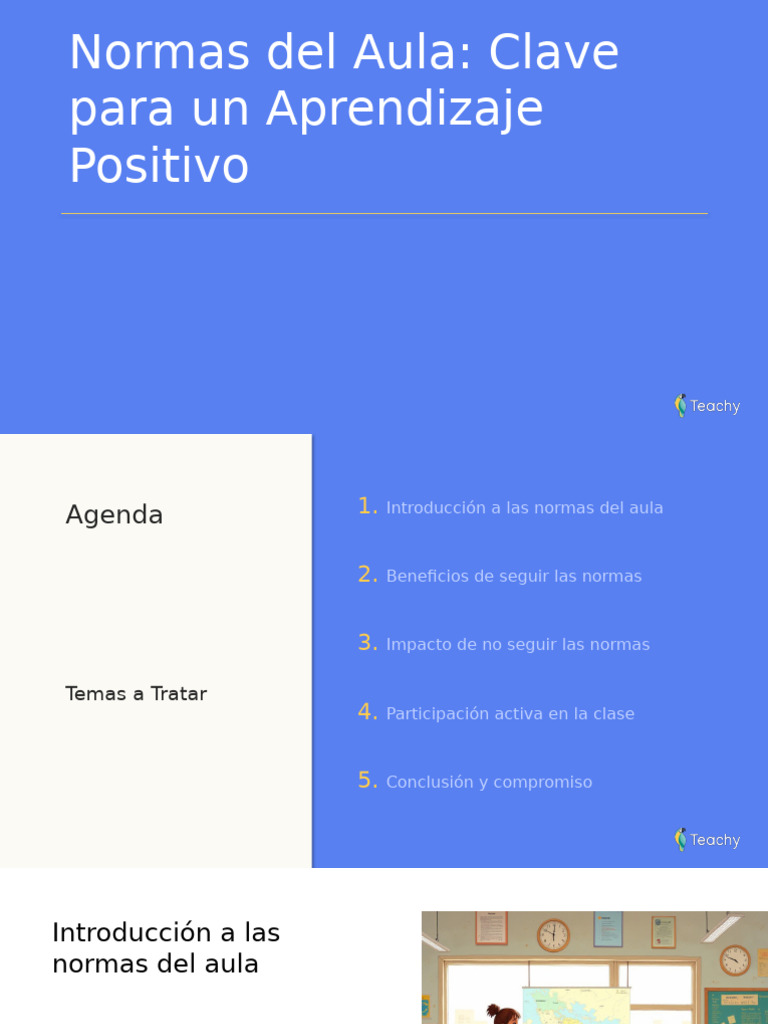 Normas del Aula para Aprendizaje Positivo | PDF | Salón de clases ...