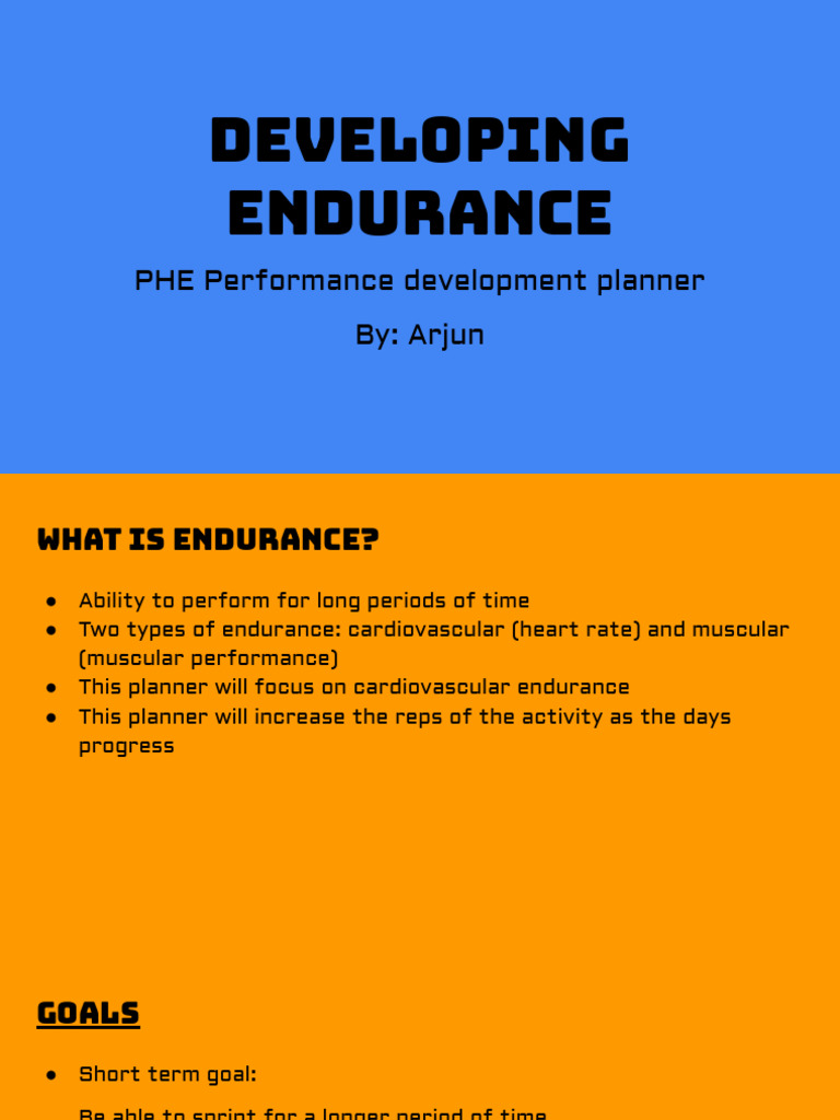 Endurance Training Planner | PDF