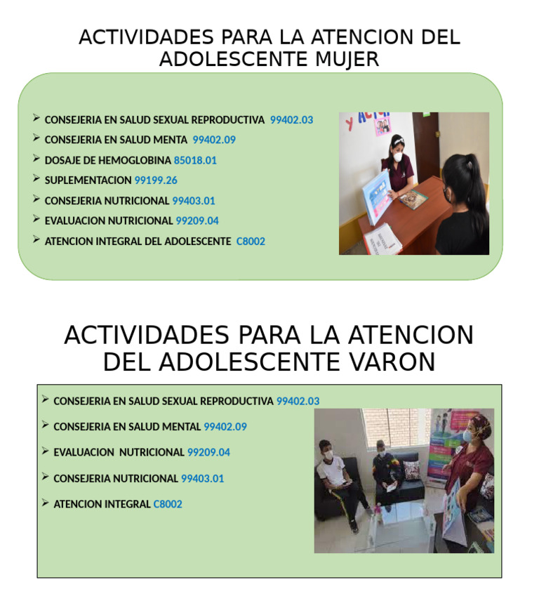 Actividades para La Atencion Del Adolescente Mujer | PDF
