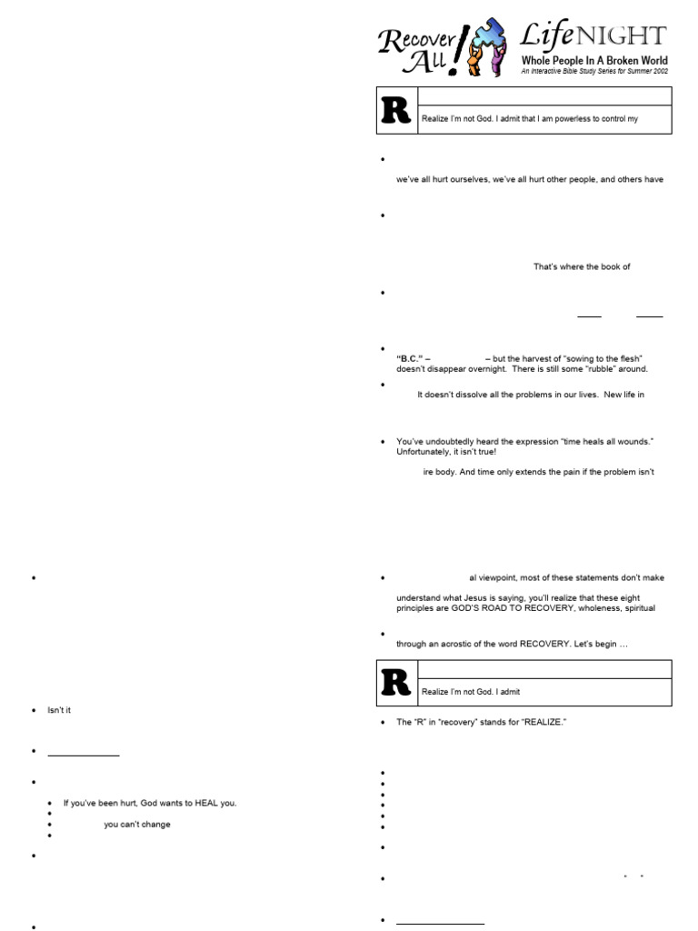 Recover All - Part 1 (2) | PDF | Twelve Step Program