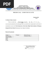 CS Form No. 211 Revised 2025 - Medical Certificate | PDF | Health Care ...