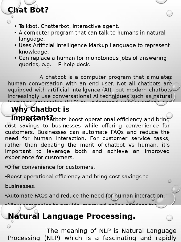 Chatbot Project. | PDF