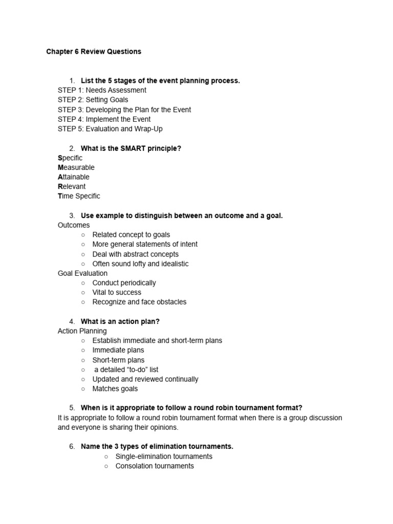 Chapter 6 Event Planning Insights | PDF