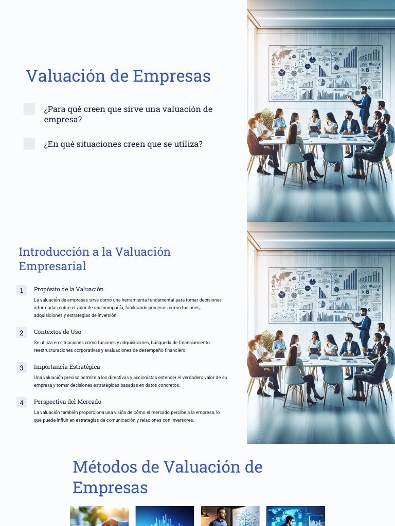 Métodos Clave para Valuación de Empresas | PDF | Flujo de caja ...