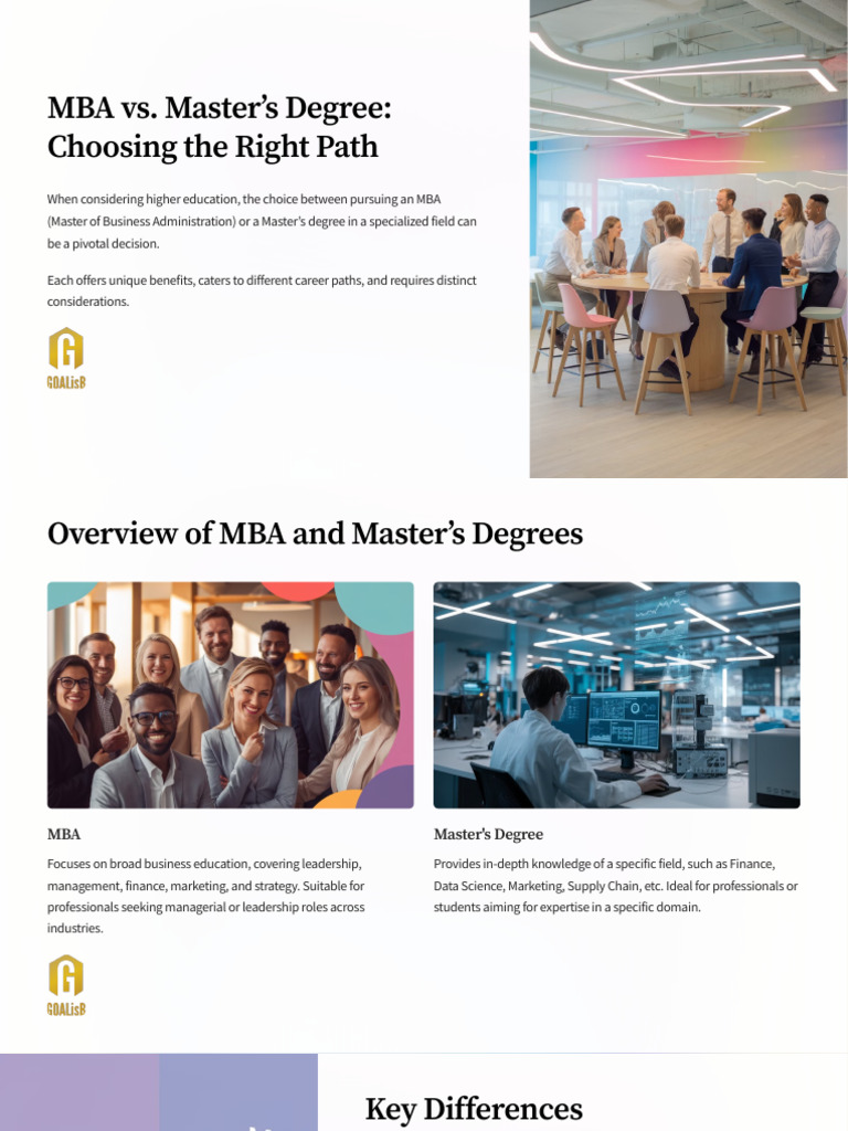 MBA vs Master's Degree: Which to Choose? | PDF | Master Of Business ...
