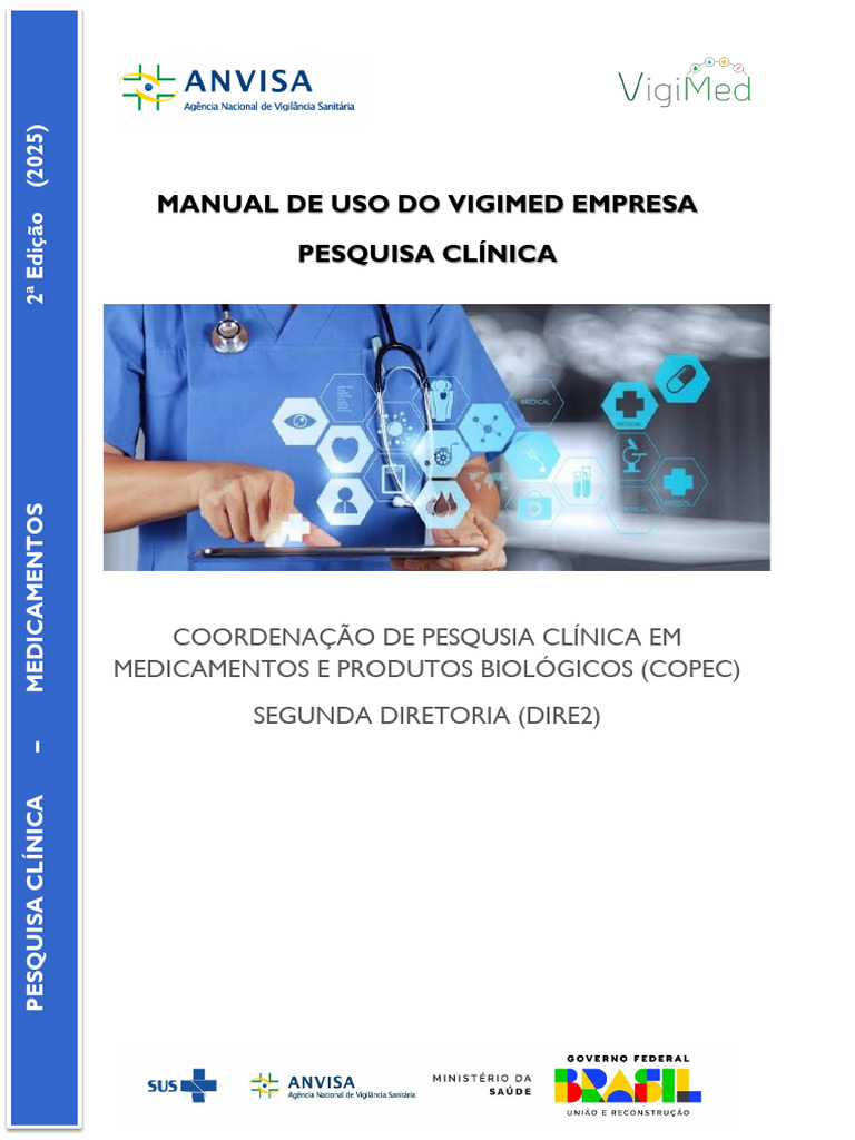Manual do Vigimed para Pesquisa Clínica | PDF | Teste clínico