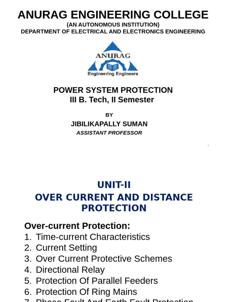 PSP Unit - 2 | PDF | Electrical Impedance | Relay