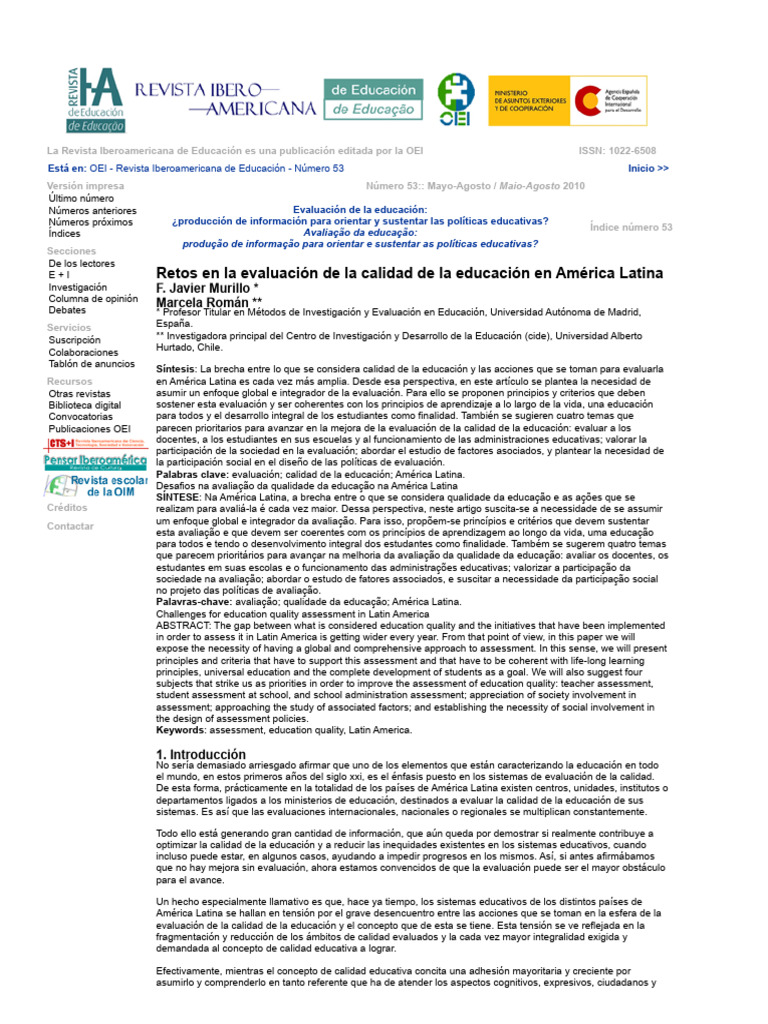 Evaluación de la calidad educativa en LATAM | PDF | Evaluación | Enseñando
