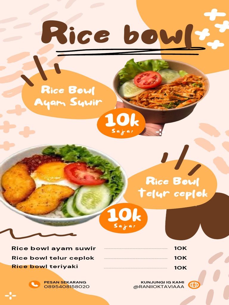 Menu Baru Rice Bowl Banner - 20250126 - 051122 - 0000 | PDF