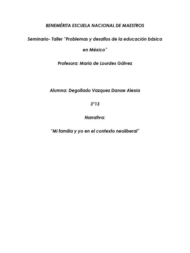 Neoliberalismo y educación en México | PDF | Neoliberalismo | México