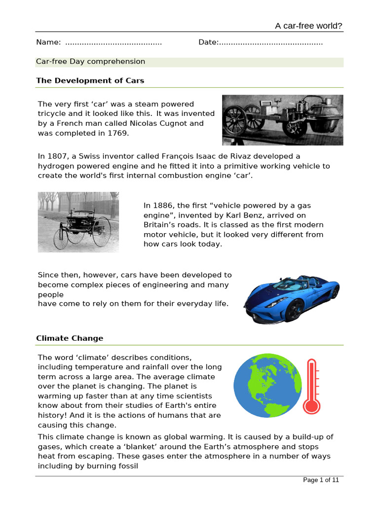 Exploring a Car-Free World: Impact and Events | PDF | Car | Climate Change