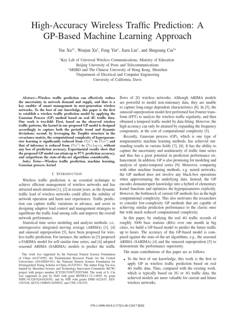 GP Model for Wireless Traffic Prediction | PDF | Machine Learning ...