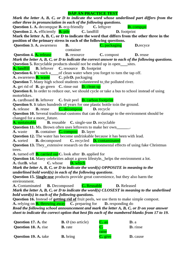 Gv unit 3 green living global success pdf recycling reuse