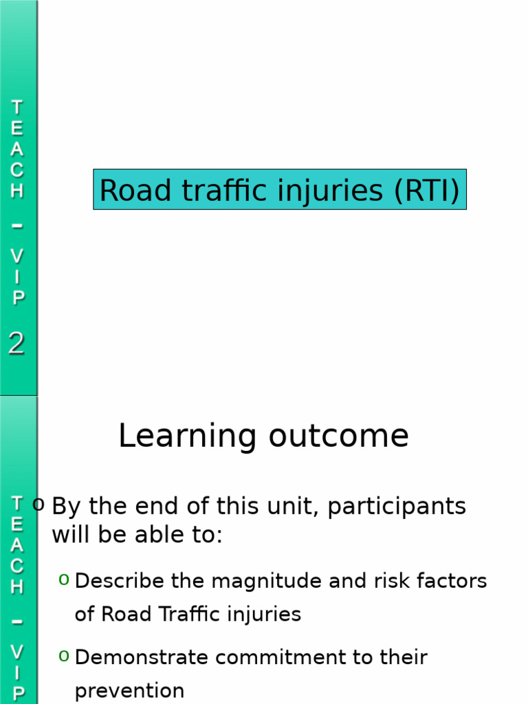 Road Traffic Injuries 22 | PDF | Traffic Collision | Road Traffic Safety