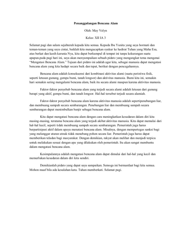 Pidato Bahasa Indonesia