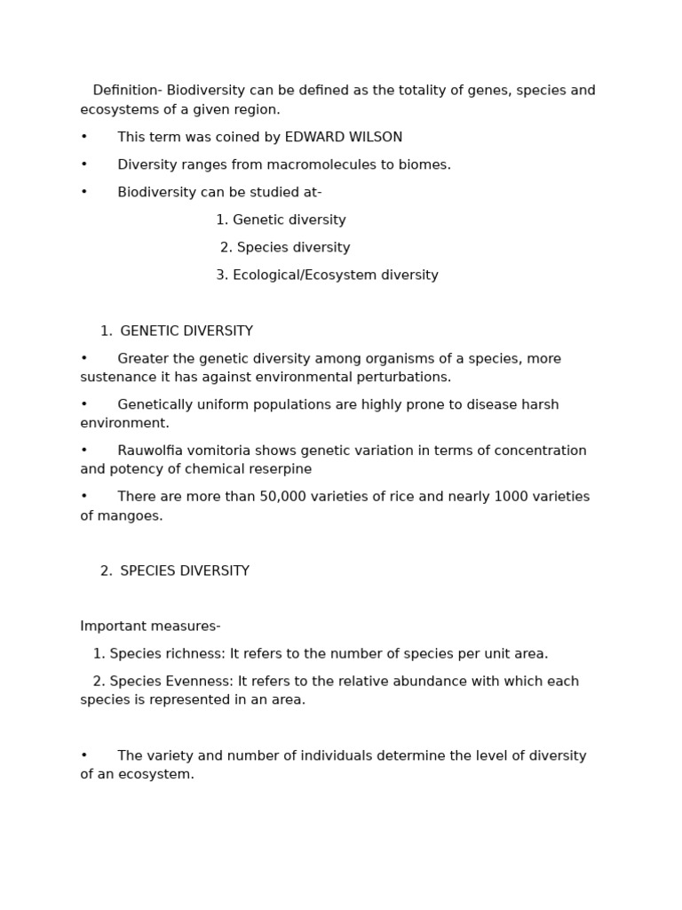 Biodiversity and Conservation | PDF | Biodiversity | Conservation Biology