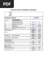 Generator Room Ventilation Calculation | PDF | Ventilation ...