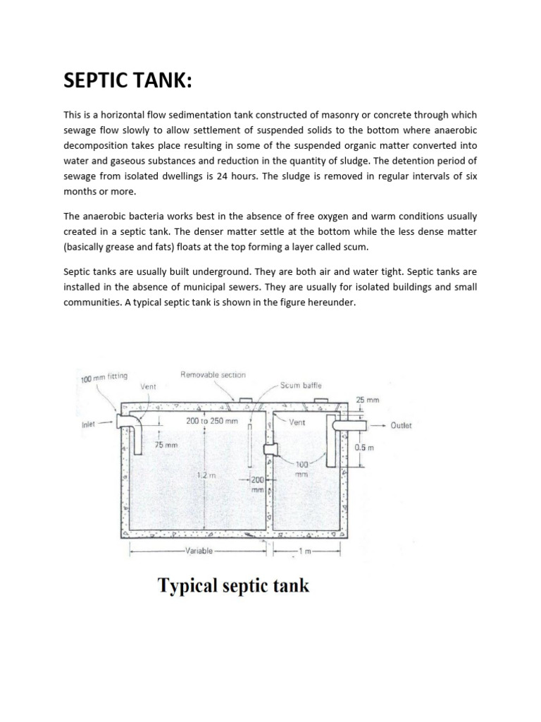 Septic Tank Design and Layout Guide | PDF | Septic Tank | Sanitary Sewer