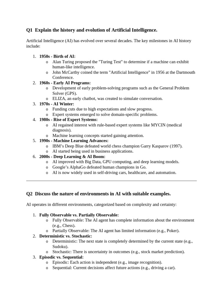 Evolution And Applications Of Ai Pdf Artificial Intelligence