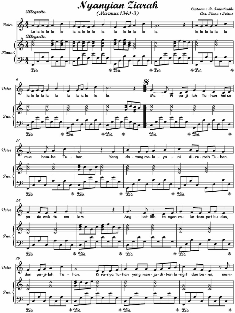 Nyanyian Ziarah Fullscore | PDF