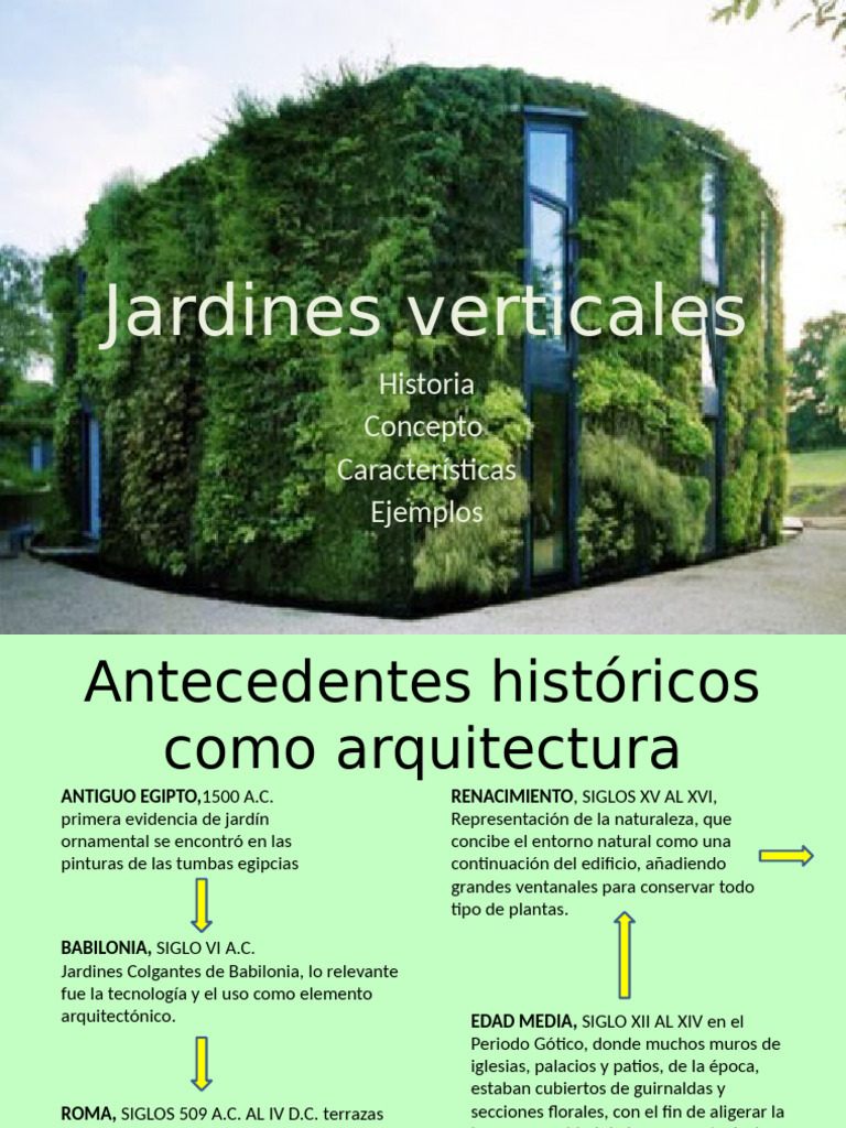 Historia de los Jardines Verticales | PDF | Agua | Jardines
