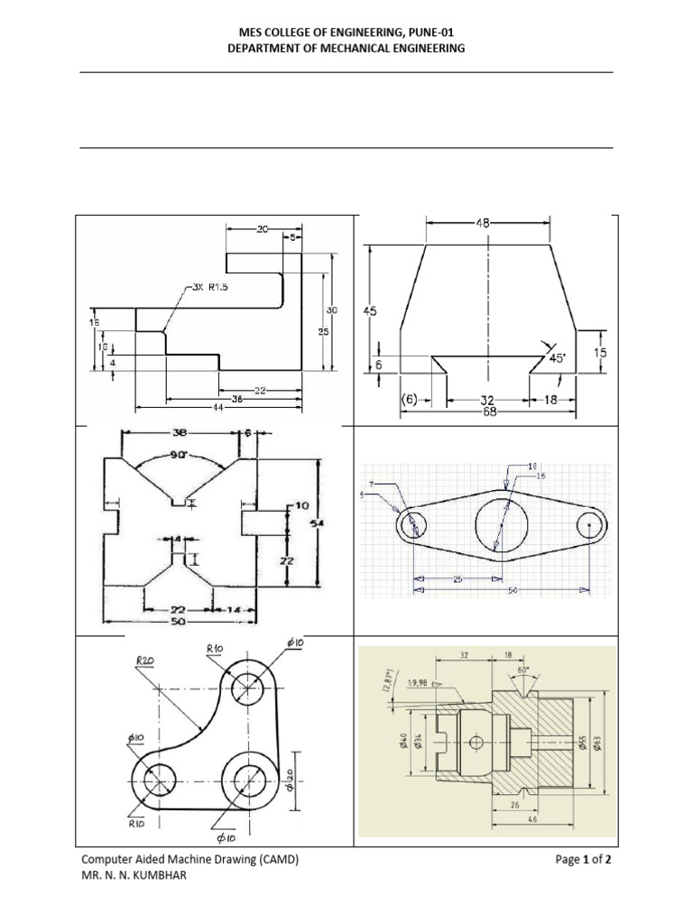 2-D Sketching Assignment in CAMD | PDF