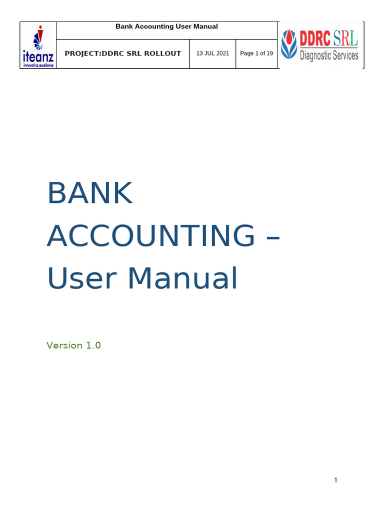Bank Accounting User Manual Guide | PDF | Banks | System Software