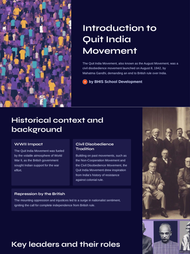 Overview of the Quit India Movement | PDF | British Raj | Mahatma Gandhi