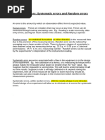 Types of Errors in Physics Explained | PDF