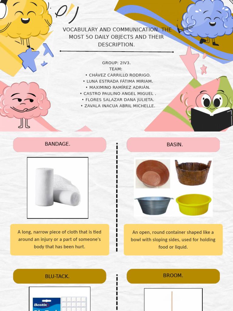The Most 5o Daily Objects and Their Description. | PDF