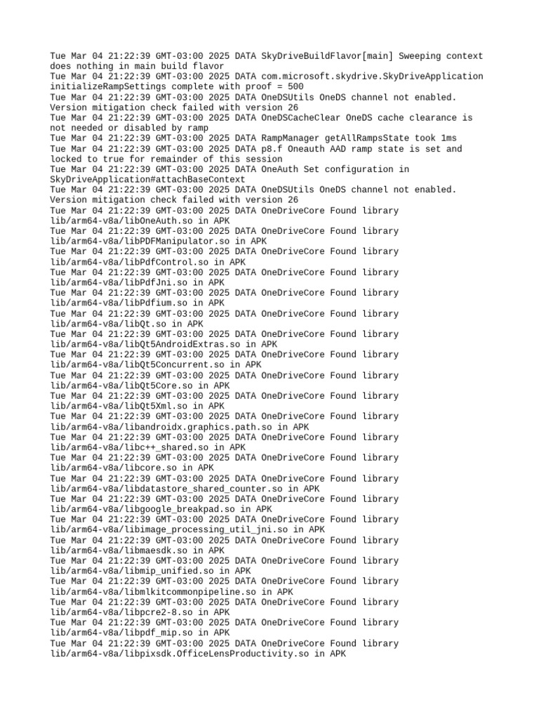 OneDrive Core Initialization Log | PDF | Computer File | Databases