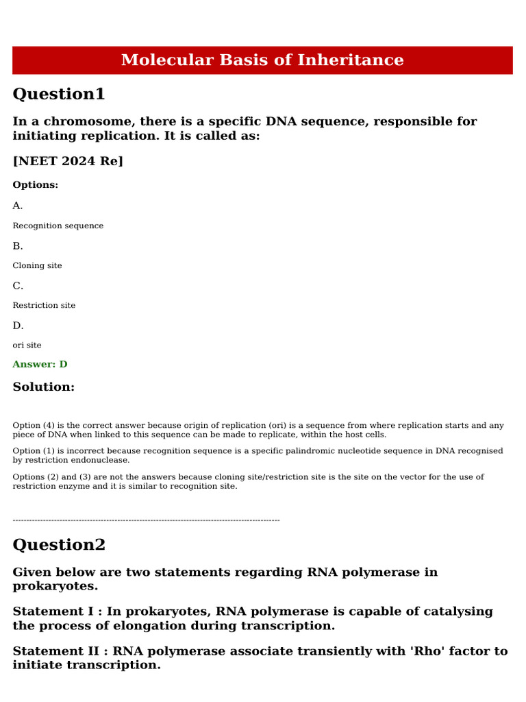 Key Concepts in DNA and RNA Biology | PDF | Operon | Rna